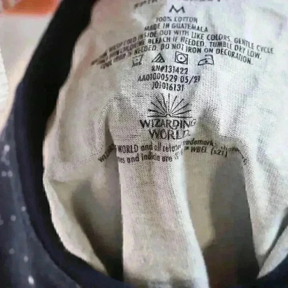 Kid's Harry Potter size M navy blue hogwarts long sleeve jersey star pattern - Picture 12 of 12